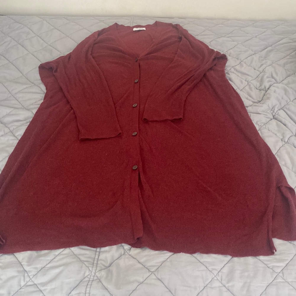 Old Navy Long Burgundy Cardigan